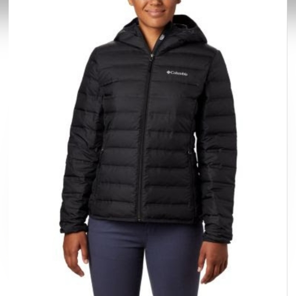 NWT Black Columbia Lake 22 Down Hooded Jacket XSmall XS - Picture 1 of 1
